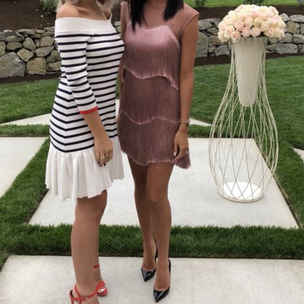 Pink tassel dress